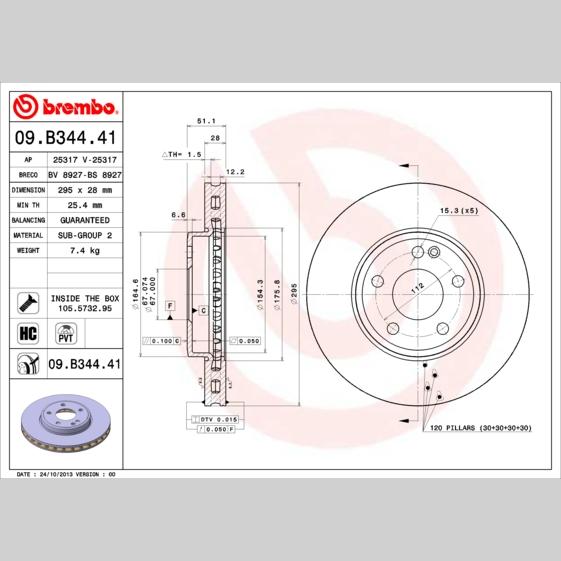 AUGER AUG54069 Disc Brake Caliper Repair Kit