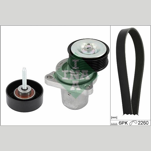 INA 529046110 V-Ribbed Belt Set