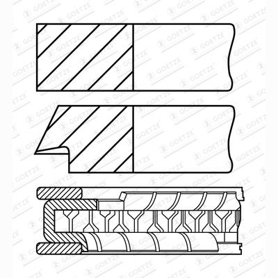 GOETZE 08-451905-00 Piston Ring Kit