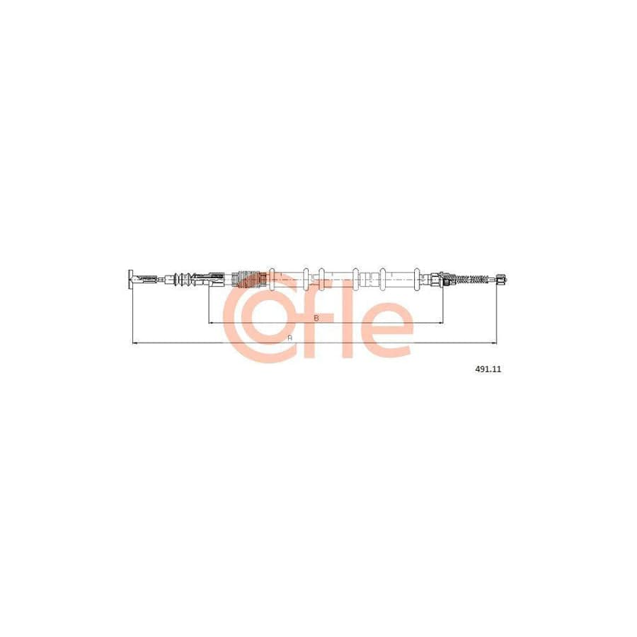Cofle 92.491.11 Hand Brake Cable for Fiat Multipla (186)