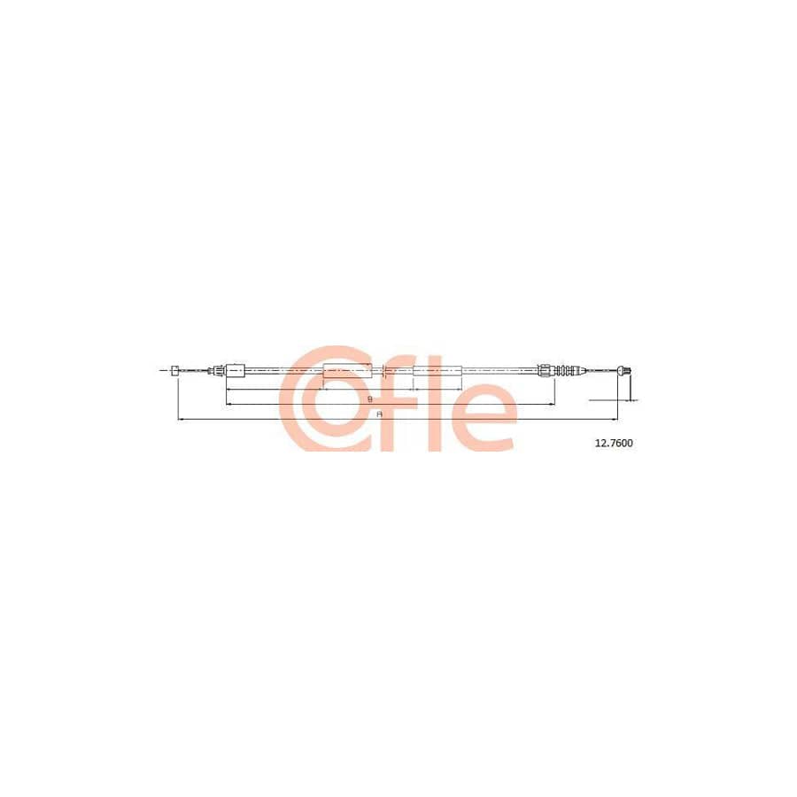 Cofle 12.7600 Bonnet Cable for Fiat Idea (350)
