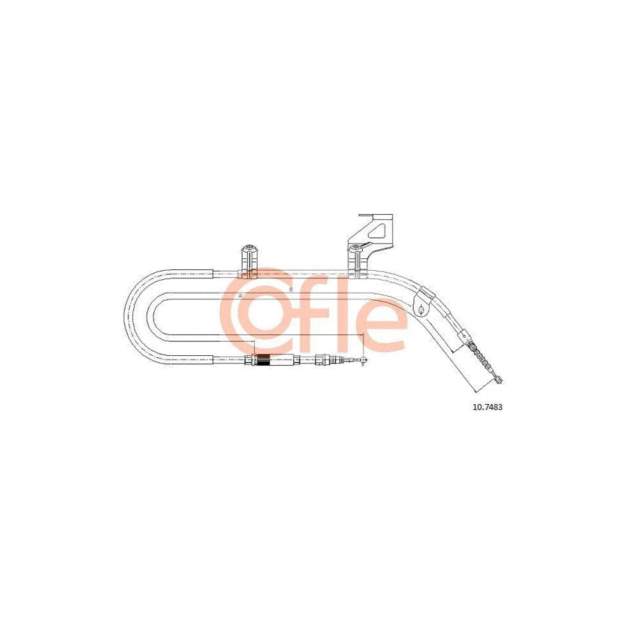 Cofle 10.7483 Hand Brake Cable for VW Passat