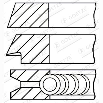 GOETZE 08-326100-00 Piston Ring Kit