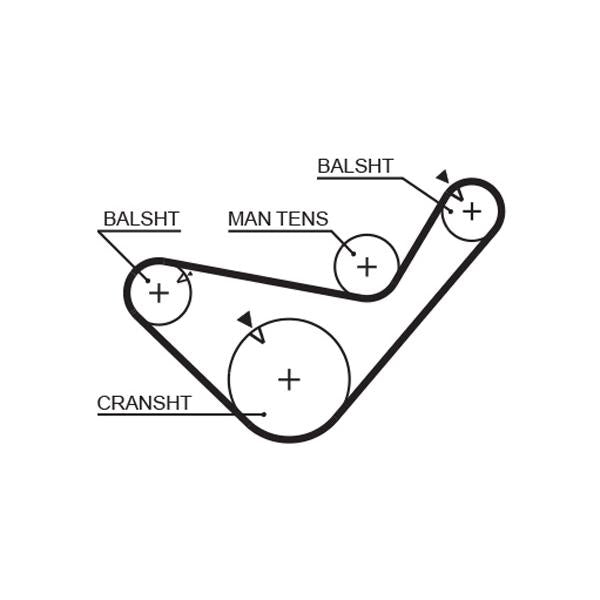GATES GAT5456XS Timing Belt