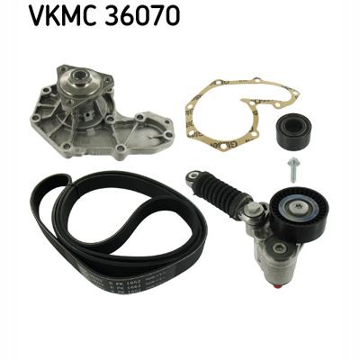 SKF VKMC36070 Water Pump + V-Ribbed Belt Kit