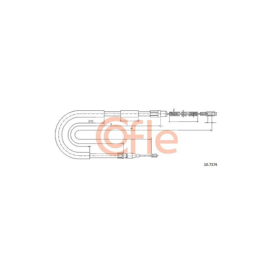 Cofle 92.10.7374 Hand Brake Cable for VW Transporter