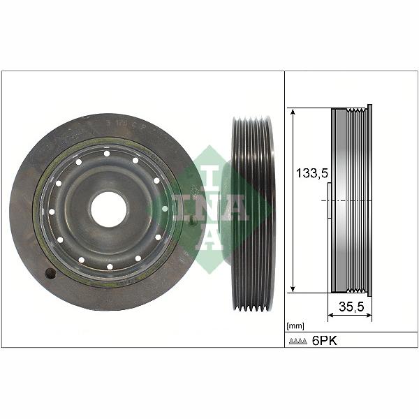 INA 544009110 Crankshaft Belt Pulley
