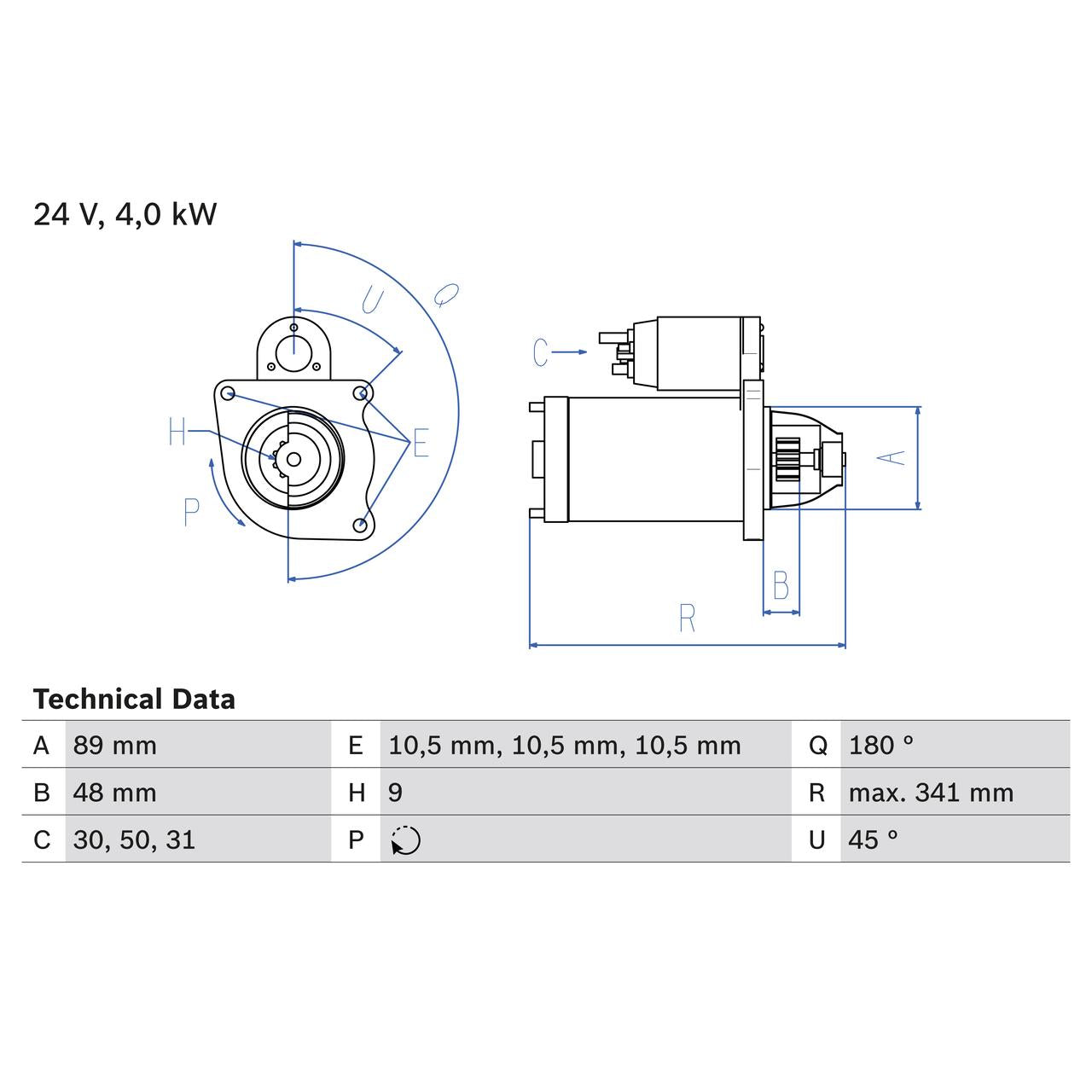 BOSCH 0986010980 Starter