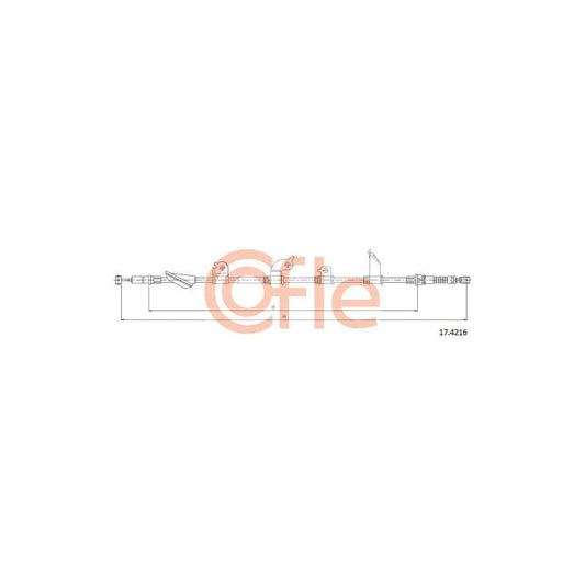 Cofle 17.4216 Hand Brake Cable for Honda CIVIC VIII Saloon (Fd, Fa)