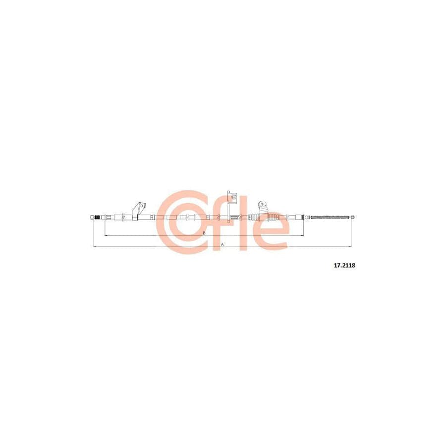 Cofle 17.2118 Hand Brake Cable for Mitsubishi Pajero / Shogun