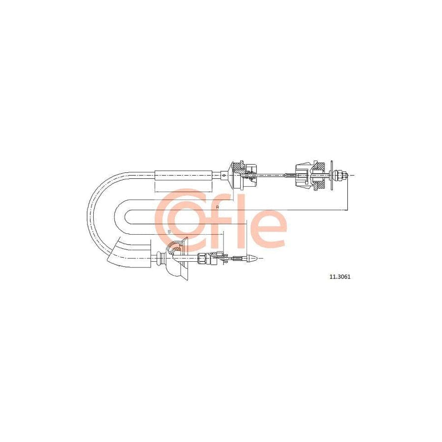 Cofle 11.3061 Clutch Cable for Peugeot 405