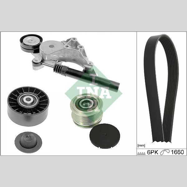 INA 529047120 V-Ribbed Belt Set