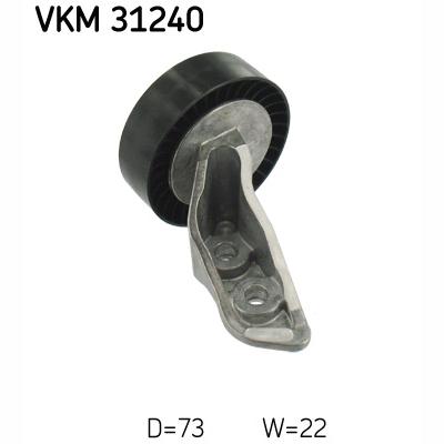 SKF VKM31240 V-Ribbed Belt Deflection/Guide Pulley