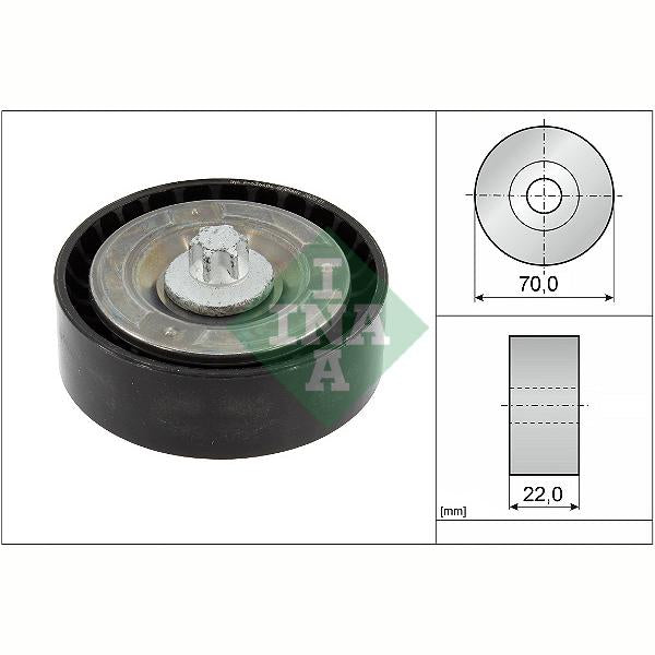 INA 532089510 V-Ribbed Belt Deflection/Guide Pulley