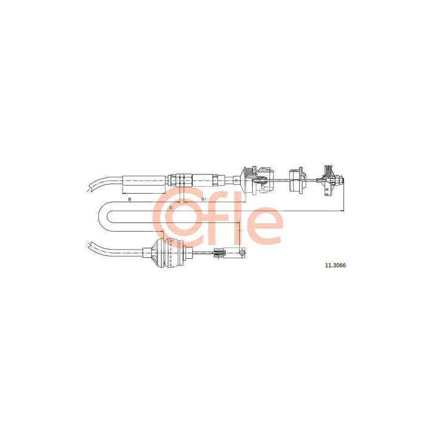 Cofle 11.3066 Clutch Cable for Peugeot 406