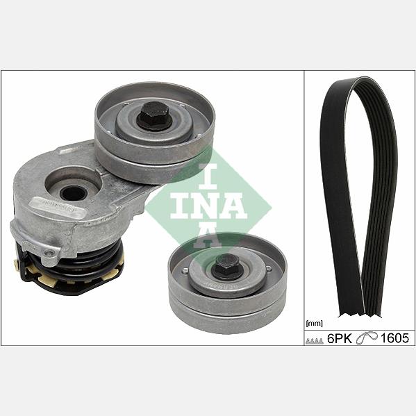 INA 529033010 V-Ribbed Belt Set