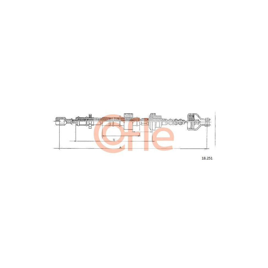 Cofle 18.251 Clutch Cable for Hyundai Pony