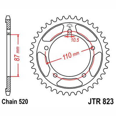 JT JTR823,45 Chain Sprocket