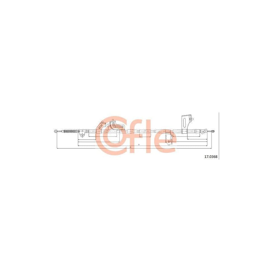 Cofle 92.17.0368 Hand Brake Cable