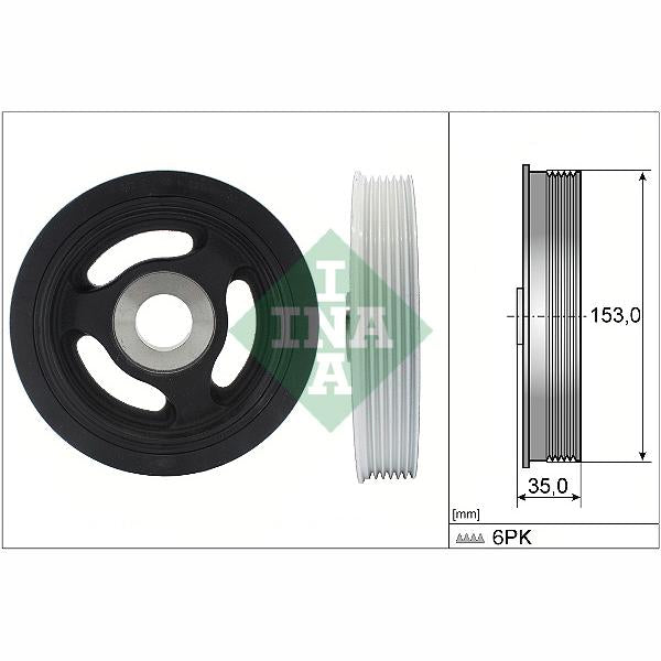 INA 544010410 Crankshaft Belt Pulley