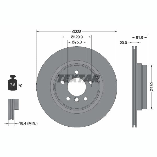TEXTAR 92074900 Brake Disc