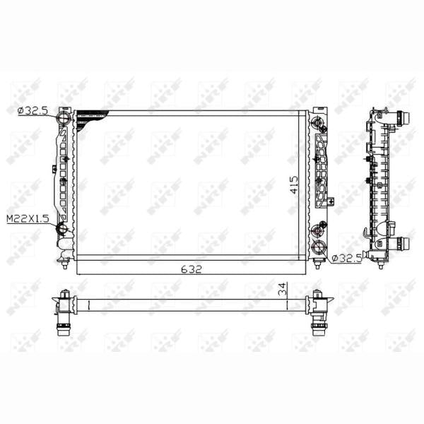 NRF NRF519504A Engine Radiator