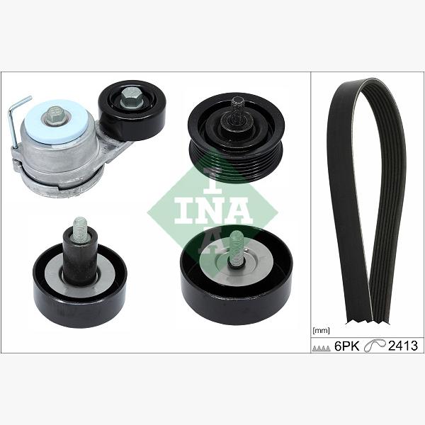 INA 529043010 V-Ribbed Belt Set
