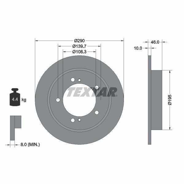 TEXTAR 92237300 Brake Disc