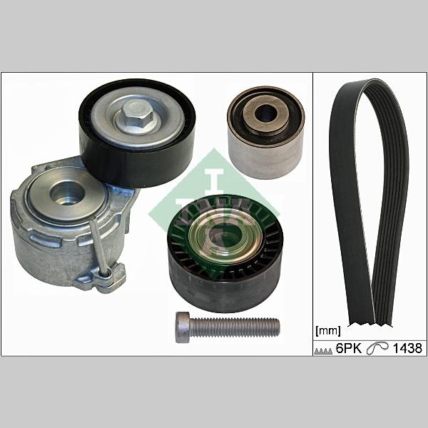 INA 529010710 V-Ribbed Belt Set