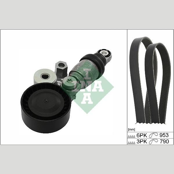 INA 529037110 V-Ribbed Belt Set