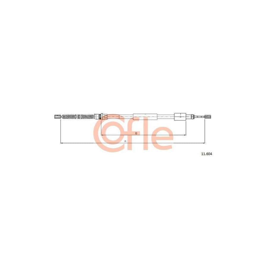 Cofle 92.11.604 Hand Brake Cable for Peugeot 309