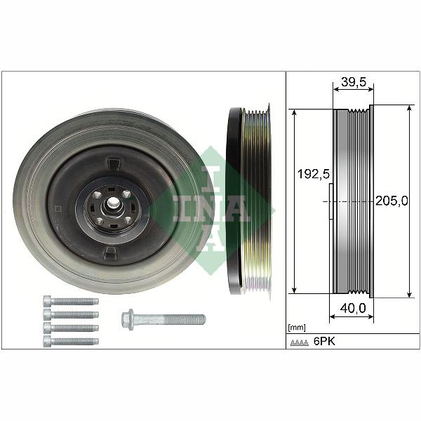 INA 544050320 Crankshaft Belt Pulley Set