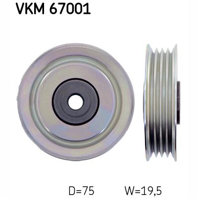 SKF VKM67001 V-Ribbed Belt Deflection/Guide Pulley