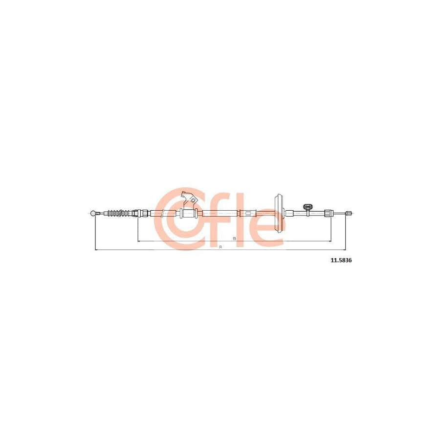 Cofle 92.11.5836 Hand Brake Cable for Chevrolet Cruze