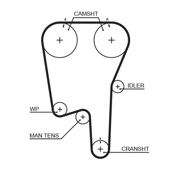 GATES GAT5460XS Timing Belt