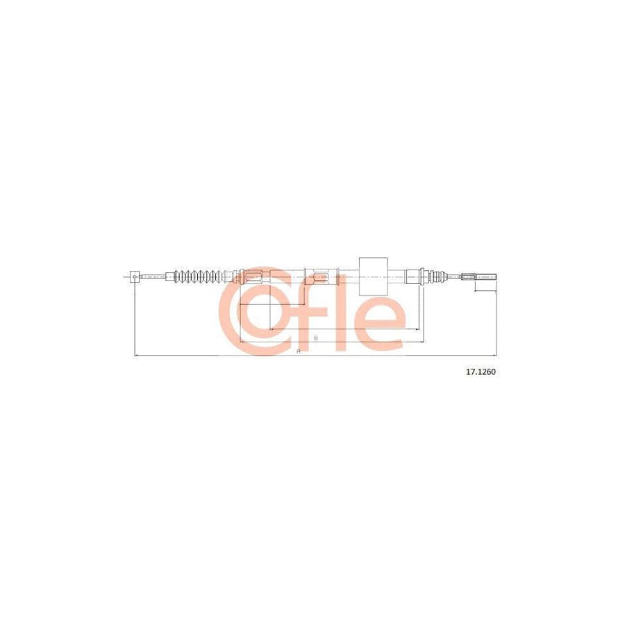 Cofle 17.1260 Hand Brake Cable for Toyota Hiace
