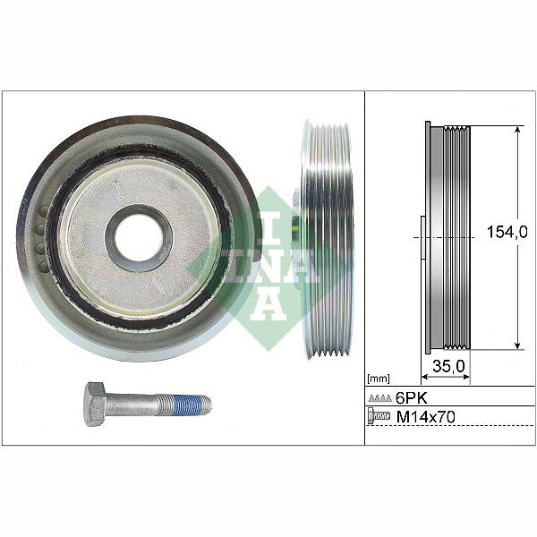 INA 544011220 Crankshaft Belt Pulley