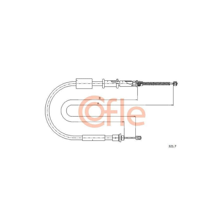Cofle 321.7 Hand Brake Cable for Lancia Y (840)
