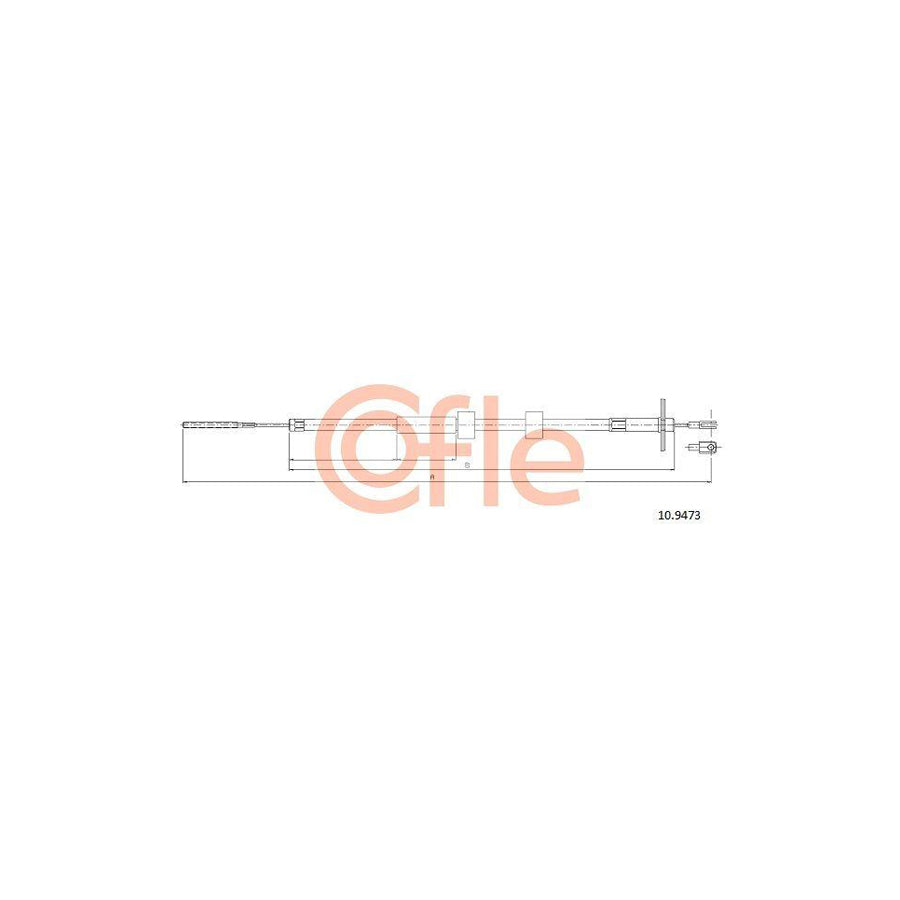 Cofle 10.9473 Hand Brake Cable Suitable for Mercedes-Benz G-Class