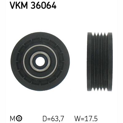 SKF VKM36064 V-Ribbed Belt Deflection/Guide Pulley