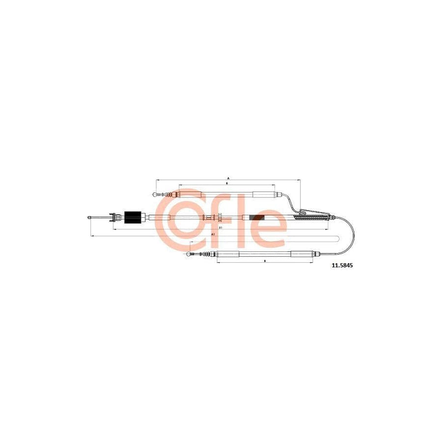 Cofle 11.5845 Hand Brake Cable for Opel Insignia