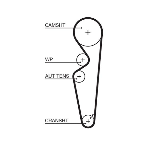 GATES GAT5431XS Timing Belt