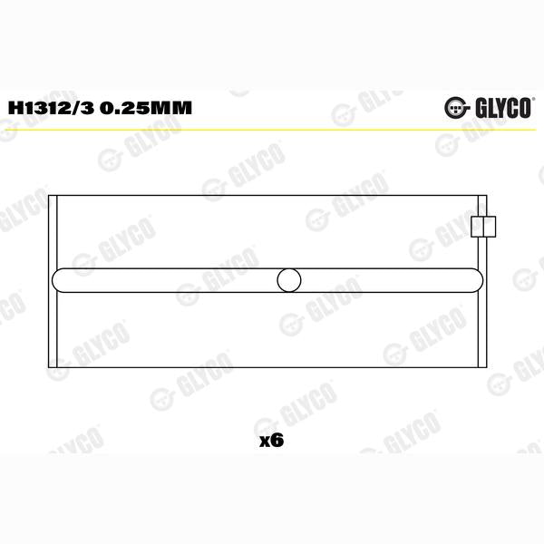 GLYCO H13123025MM Crankshaft Bearing