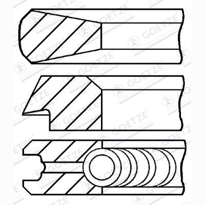 GOETZE 08-428800-00 Piston Ring Kit