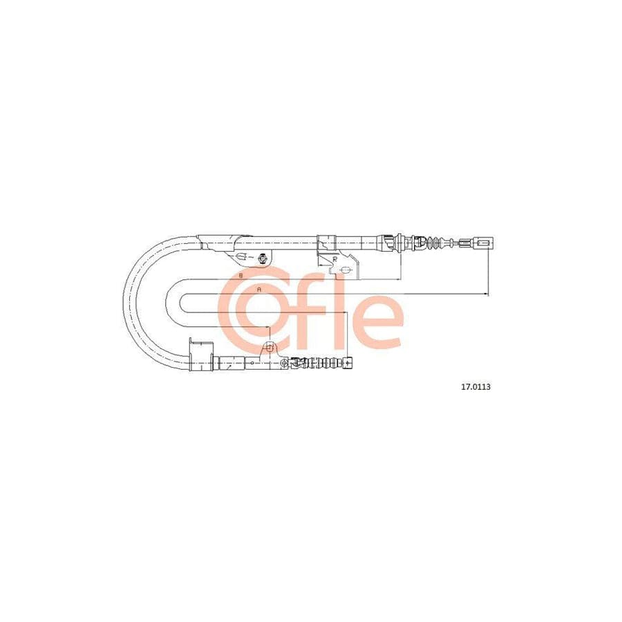 Cofle 92.17.0113 Hand Brake Cable for Nissan Almera