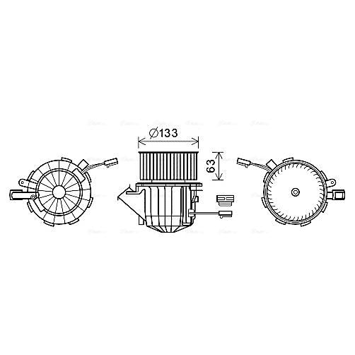 AVA COOLING AI8394AVA Interior Blower Electric Motor