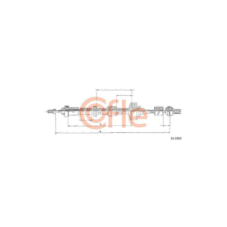 Cofle 15.1044 Clutch Cable for Citroen Zx
