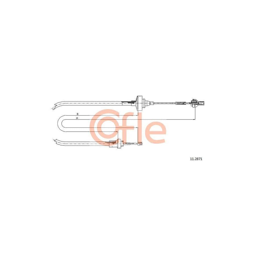Cofle 11.2871 Clutch Cable for Renault 19