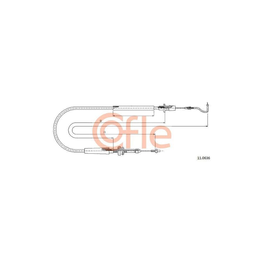 Cofle 92.11.0636 Throttle Cable for VW Transporter