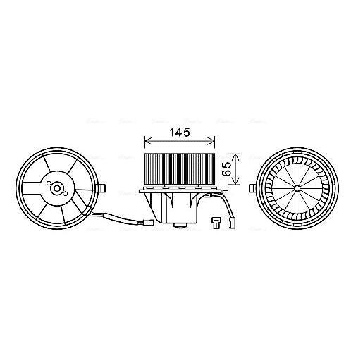 AVA COOLING AI8375AVA Interior Blower Electric Motor